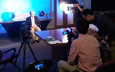 NCAR scientist Jim Wilson filmed by NHK