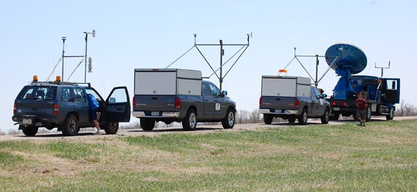 Mobile radars and vehicle-mounted weather stations