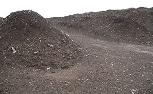 Windrows cover the Platteville site