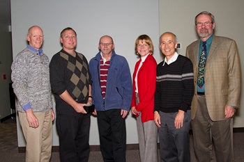 Steve Tomczyk and Phil Judge receiving award.