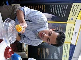 Alex Gonzalez demonstrates the creation of a tornado/vortex.