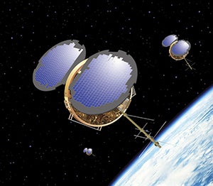COSMIC satellite in space.