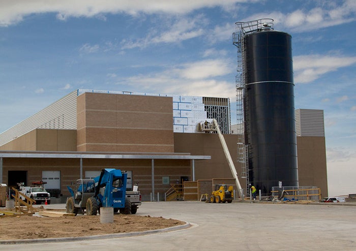Construction scene from inside NWSC.