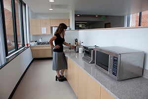 Shilo Hall in the kitchen.