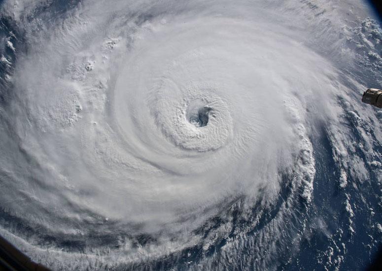 Hurricane Florence as captured by a camera on the International Space Station