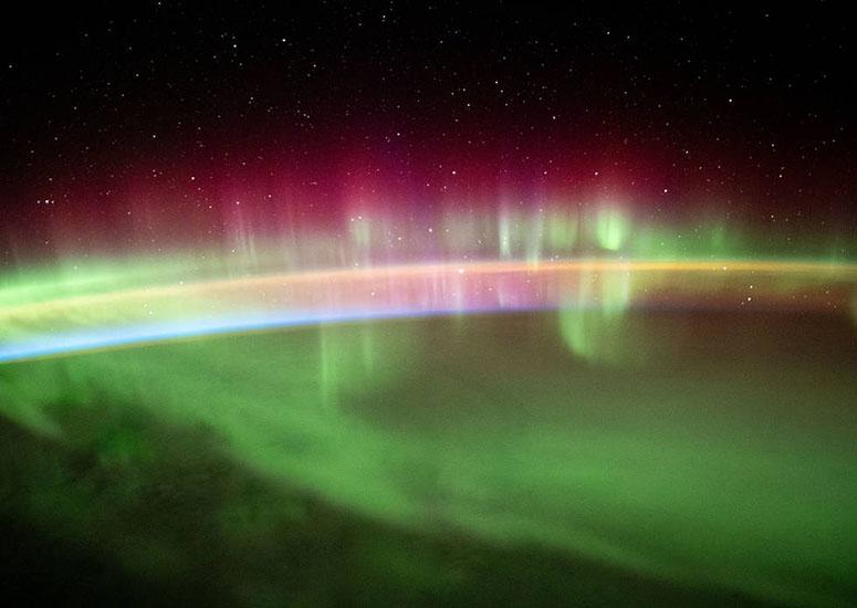 An aurora as seen from space