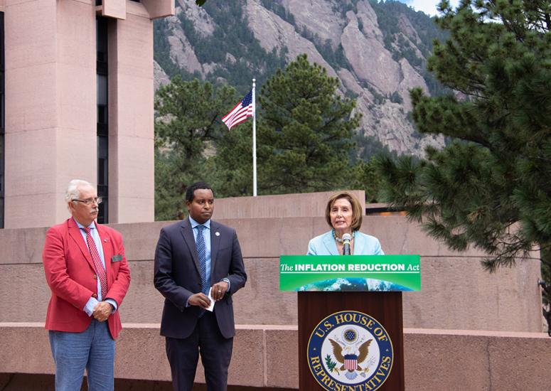 Scientists brief Pelosi and Neguse on research advances