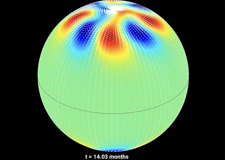 a visualization of solar polar vortices