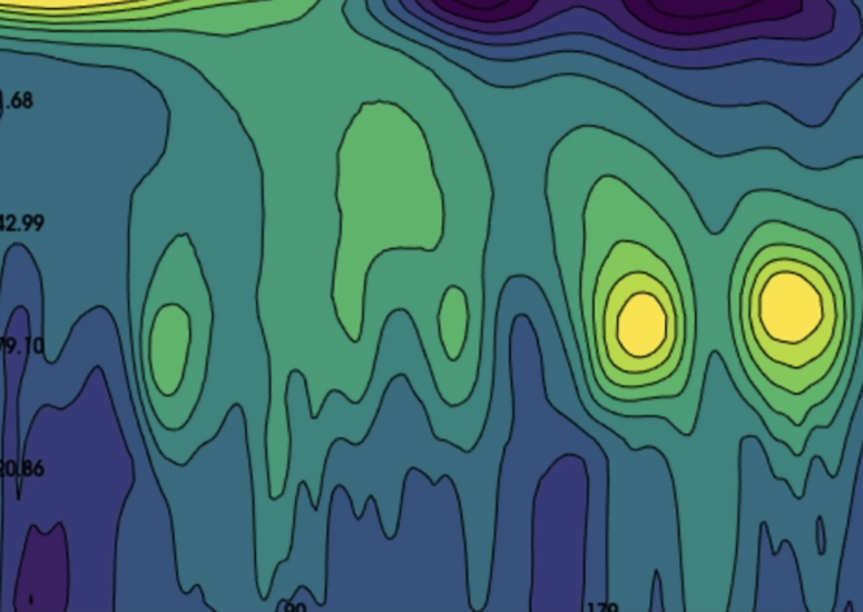 A visualization of a forecast for winds from the CAMulator