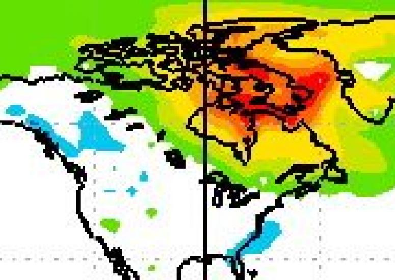 Strong temperature anomalies across eastern Canada, mid-Dec to mid-Jan 2010/11