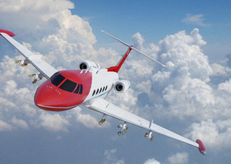 When engine meets ice: Gulfstream II research jet flying near clouds