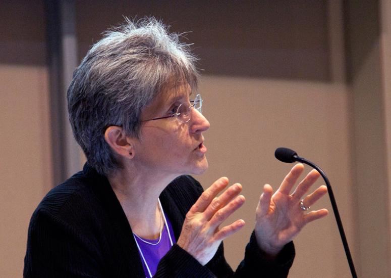 Joan Starr addresses the UCAR workshop on data citation