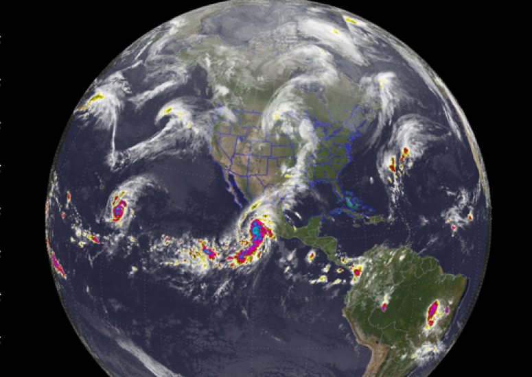 scientific visualization shows Hurricane Patricia