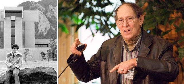 two photos of Stephen Schneider