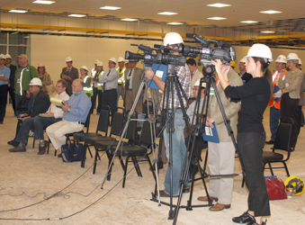 Journalists at NWSC media day, 10 June 2011