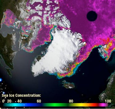 Arctic sea ice extent, 12.21.10