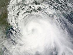Hurricane Ike approaches Texas Coast, 2008
