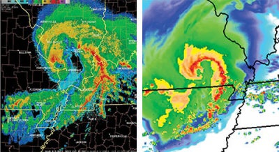 Comparison of radar returns and ARW simulation for 2009 super derecho