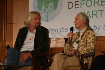 Richard Branson and Jane Goodall