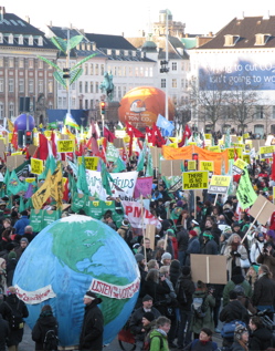 Protest in downtown Copenhagen