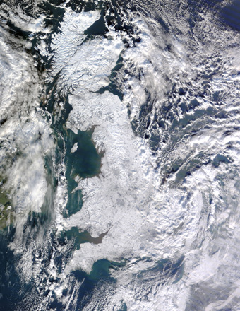 NASA satellite photo of Great Britain