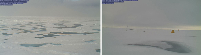 Comparison of 2007 and 2010 sea ice