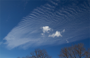 Cumulus against mystery cloud