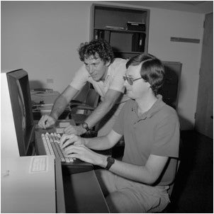 Stephen Schneider at left, Starley Thompson at right