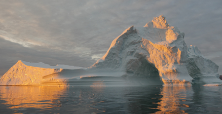 Climate change making days slightly longer: photo of melitng iceberg