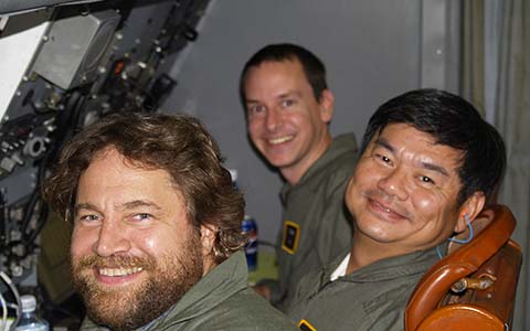 Montgomery, Bell and Lee aboard T-PARC research flight
