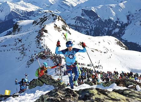 Rory Kelly going uphill at Pierra Menta