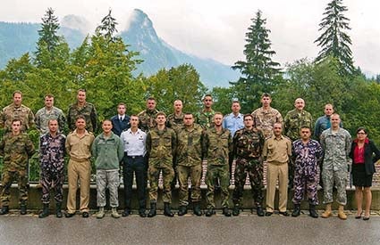 NCAR scientist Luna Rodriguez with NATO members she instructed.