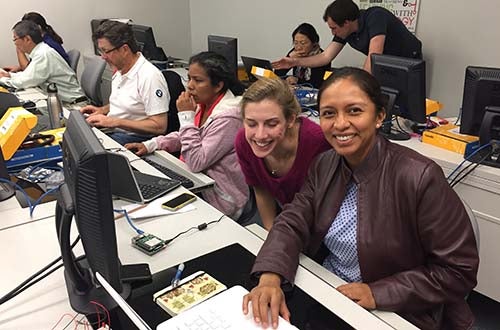 Miami Dade faculty being trained on Raspberry Pi